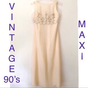Vintage ARIANNA by Rachel Kaye yellow maxi Size 10